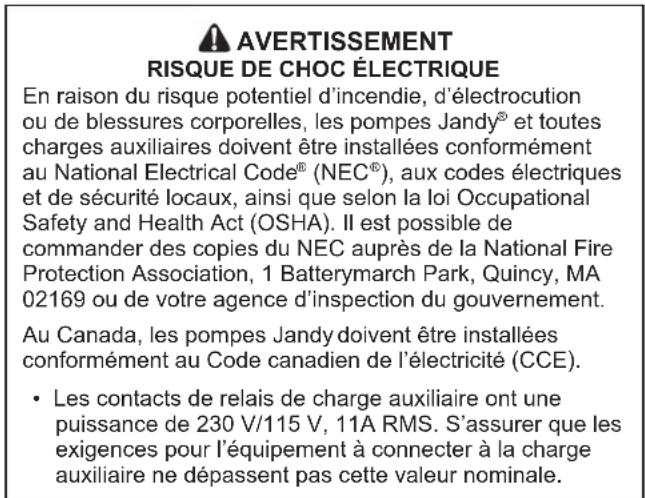 Jandy VS FloPro - Fonctionnement de relais auxiliaire - 1