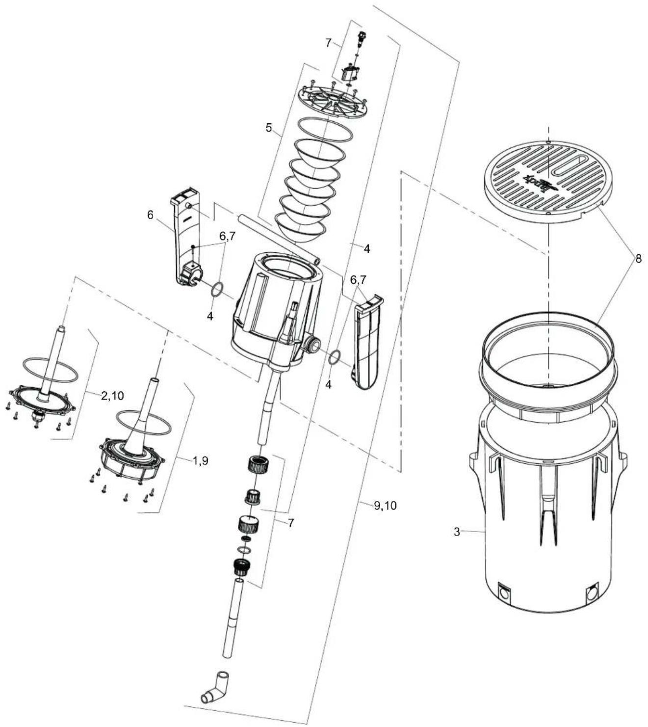 Jandy Laminar Jets - Exploded View - 1