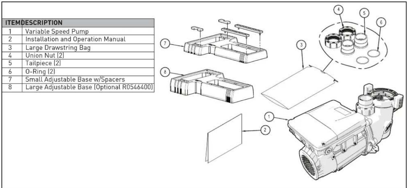 Jandy VSSHP270DV2A - Product Contents - 1