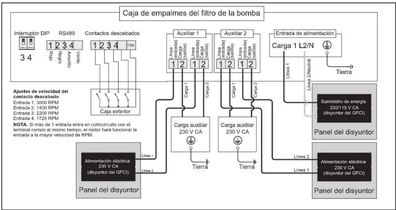 Jandy VSSHP270DV2A - Funcionamiento del contacto descebado - 1
