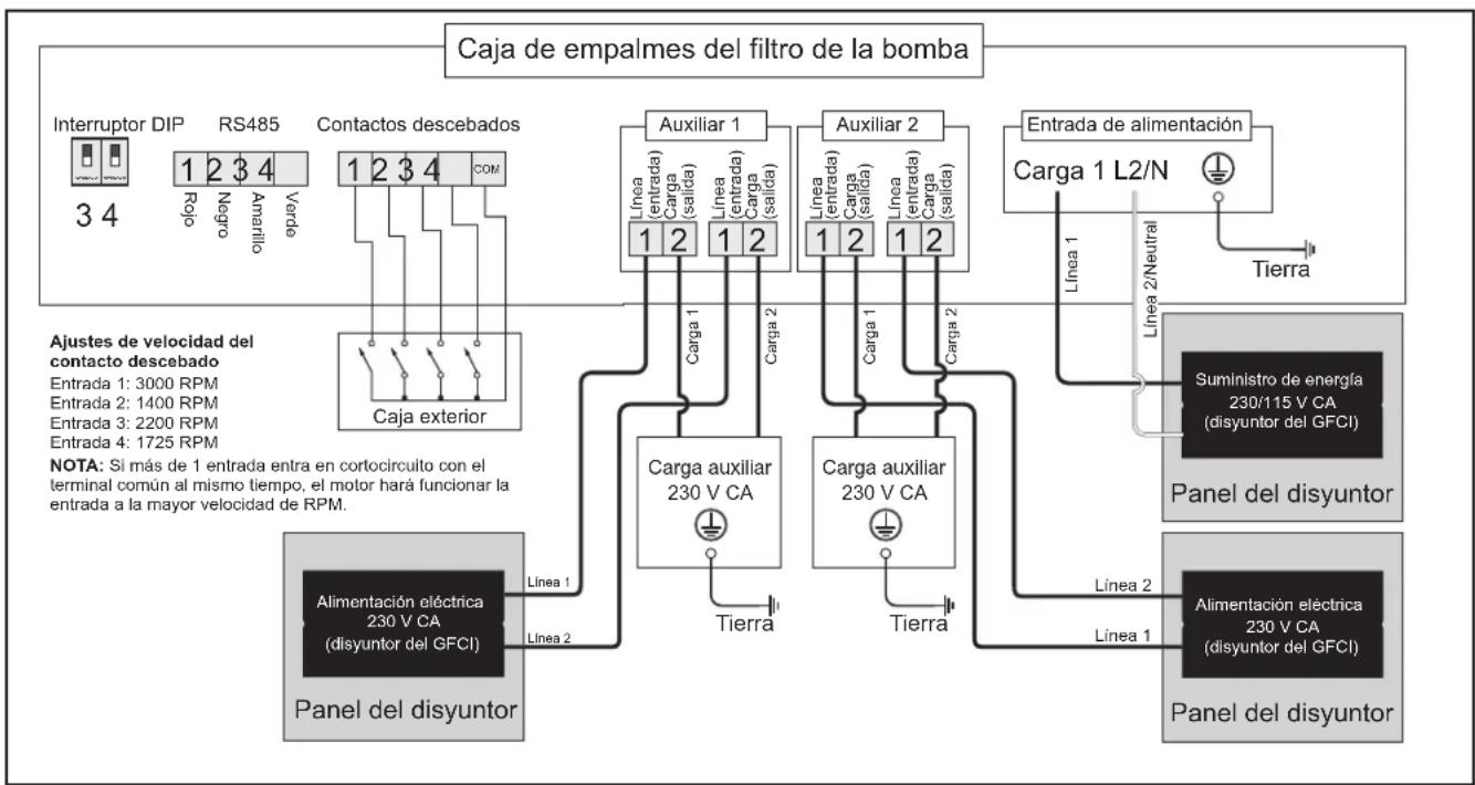 Jandy VSSHP220DV2A - Funcionamiento del contacto descebado - 1
