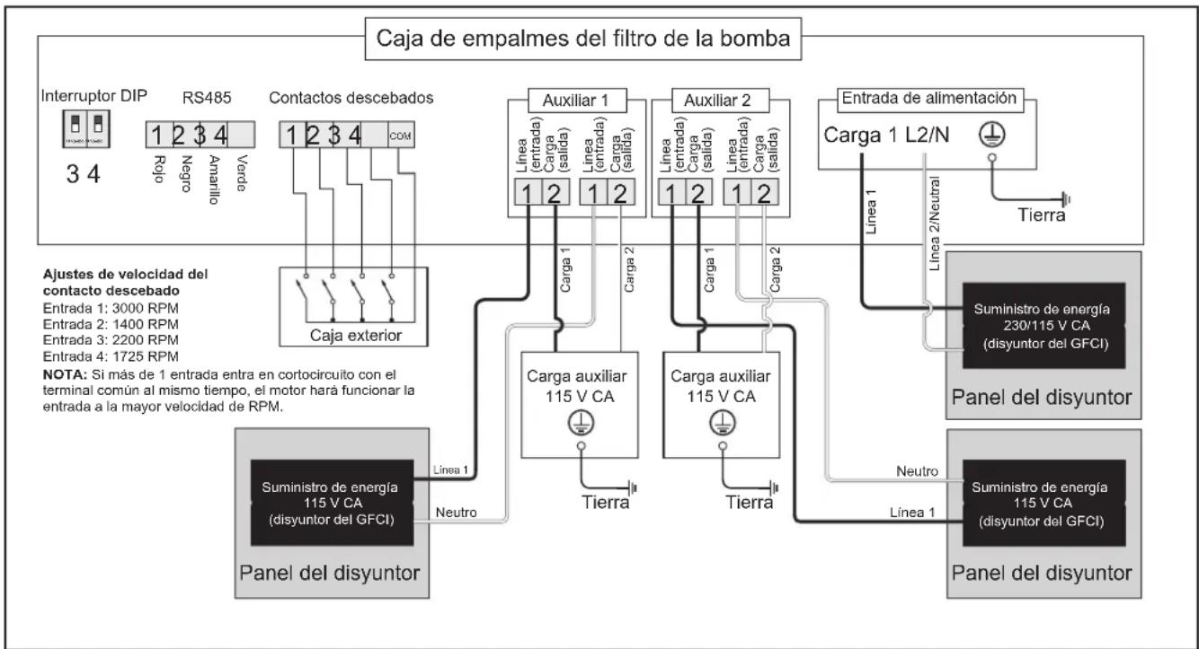 Jandy VSSHP220DV2A - Funcionamiento del contacto descebado - 2
