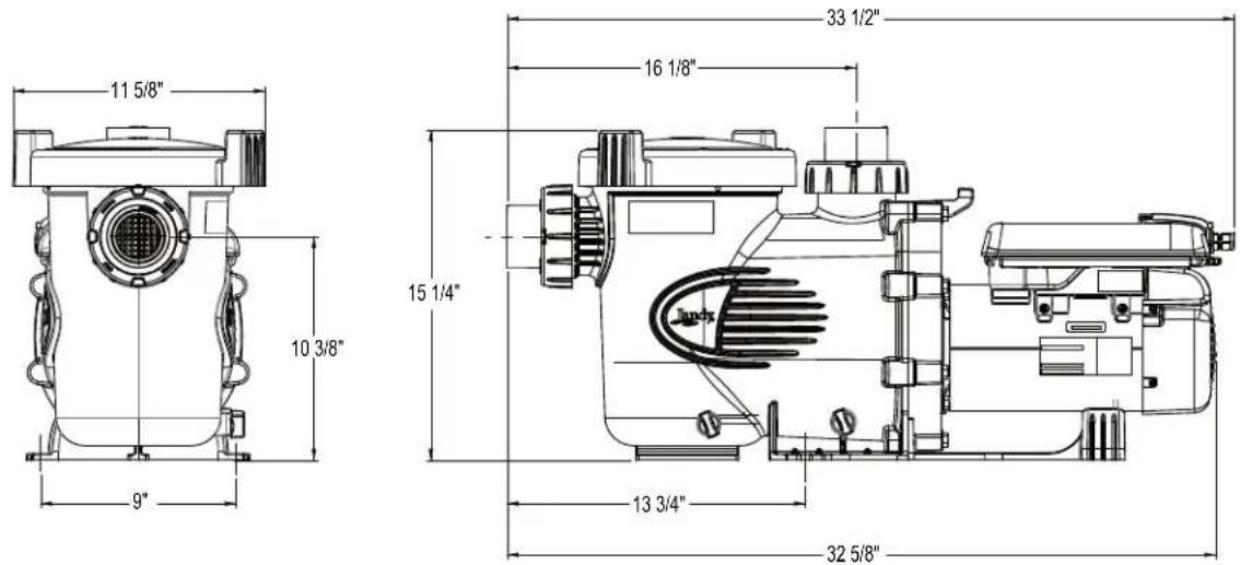 Jandy VSSHP220AUT - Dimensiones - 1