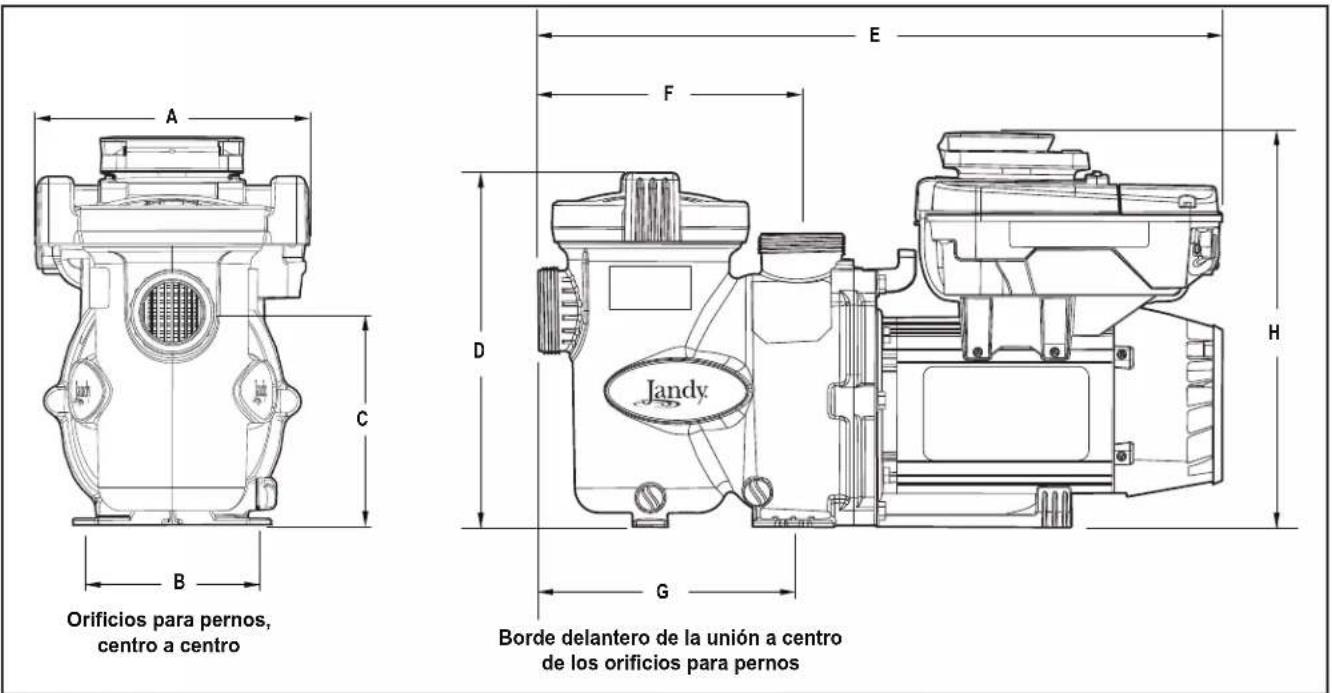 Jandy VS PlusHP - Dimensiones del producto - 1