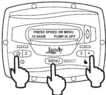Jandy JEPR - Ingreso a la configuración de servicio - 1