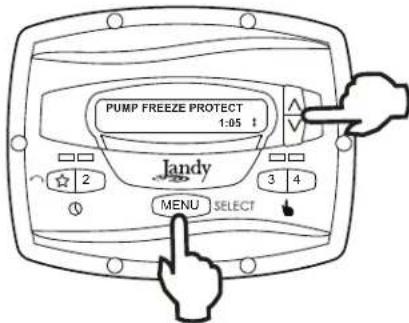 Jandy JEPR - Fonctionnement de la protection contre la congélation de la pompe - 1