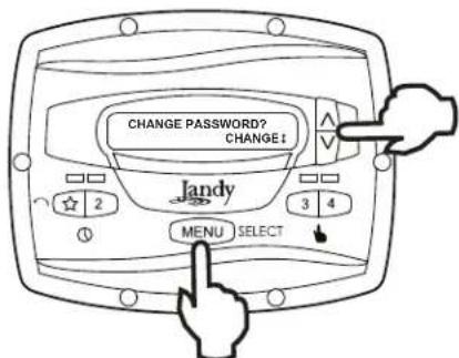 Jandy JEPR - Changing a Password - 1