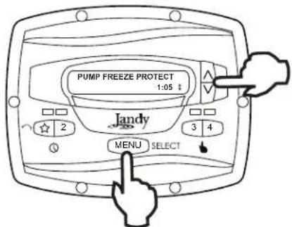 Jandy JEPR - Operación de protección contra congelamiento de la bomba - 1