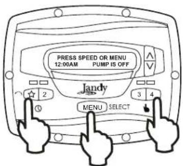 Jandy JEPR - Introduire la configuration de service - 1