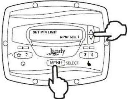 Jandy JEPR - Minimum and Maximum Pump Speeds - 1