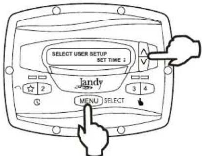 Jandy JEPR - Configurer l'heure du jour - 1