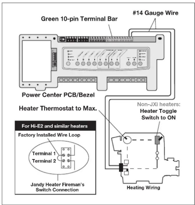 Jandy AquaLink RS OneTouch - Jandy Heater Connections - 1