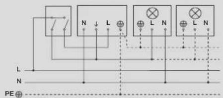 L N PE⊕ N ↓ L ⊕ L N ⊕ L N ⊕