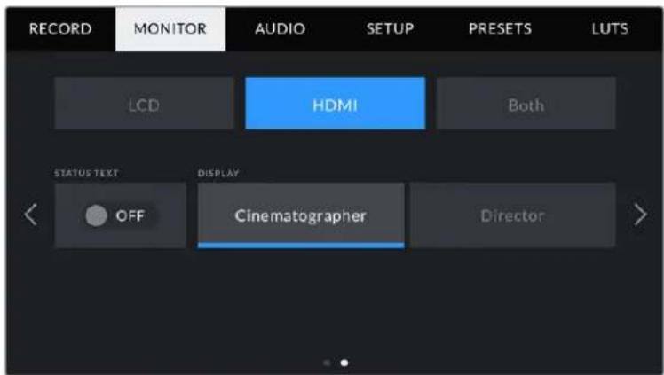 Blackmagic Design Pocket Cinema Camera 6K Pro - HDMI Monitor Settings 2 - 1