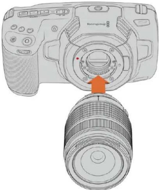 Blackmagic Design Pocket Cinema Camera 6K Pro - To attach an EF mount or Micro Four Thirds lens: - 1