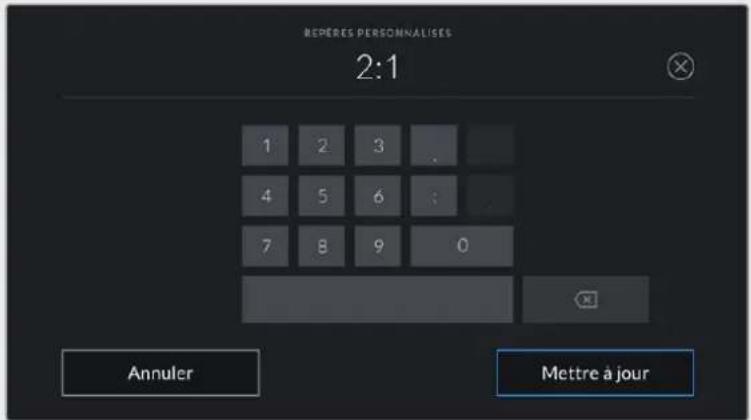 Blackmagic Design Pocket Cinema Camera 6K Pro - Ratios de repères de cadrage personnalisés - 1