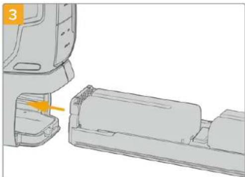 Blackmagic Design Pocket Cinema Camera 6K Pro - Inserting Batteries into the Battery Grip - 3