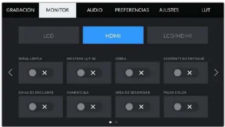 Blackmagic Design Pocket Cinema Camera 6K Pro - Ajustes de monitorización 1 - 1