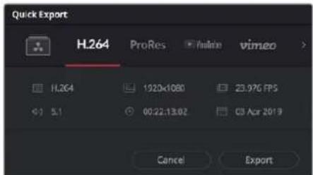 Blackmagic Design Pocket Cinema Camera 6K Pro - Para utilizar la función de exportación rápida: - 1