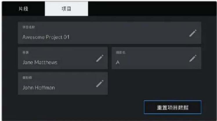 Blackmagic Design Pocket Cinema Camera 6K Pro - 项目元数据 - 1