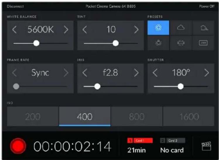 Blackmagic Design Pocket Cinema Camera 6K Pro - Controlling Your Camera with the Blackmagic Camera Control App - 1
