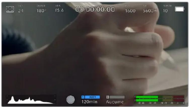 Blackmagic Design Pocket Cinema Camera 6K Pro - Fonctionnalités de l'écran tactile - 1