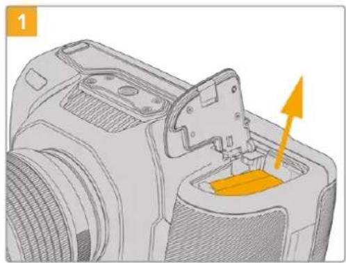 Blackmagic Design Pocket Cinema Camera 6K Pro - So bringen Sie einen Blackmagic Pocket Camera Battery Grip an: - 1
