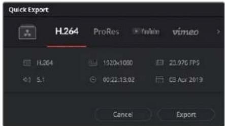 Blackmagic Design Pocket Cinema Camera 6K Pro - To use Quick Export: - 1
