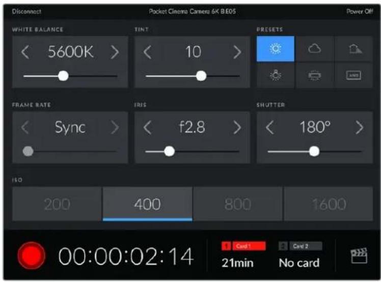 Blackmagic Design Pocket Cinema Camera 6K Pro - Steuern der Kamera mit der Blackmagic Camera Control App - 1