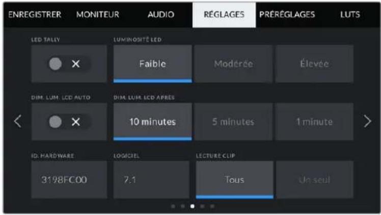 Blackmagic Design Pocket Cinema Camera 6K Pro - Onglet réglages – page 3 - 1
