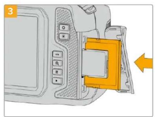 Blackmagic Design Pocket Cinema Camera 6K Pro - To insert a CFast card: - 3