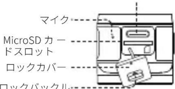 マイク MicroSD カー ドスロット ロックカバー ロックバックル