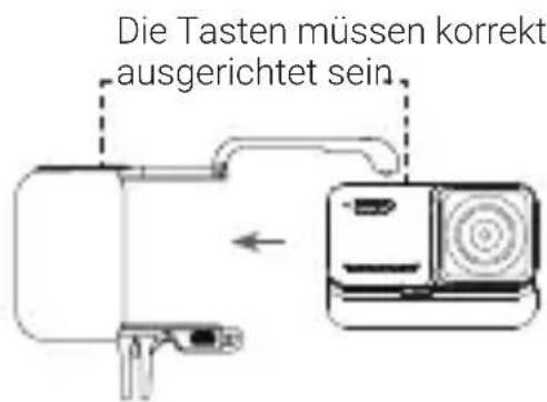 Die Tasten müssen korrekt ausgerichtet sein