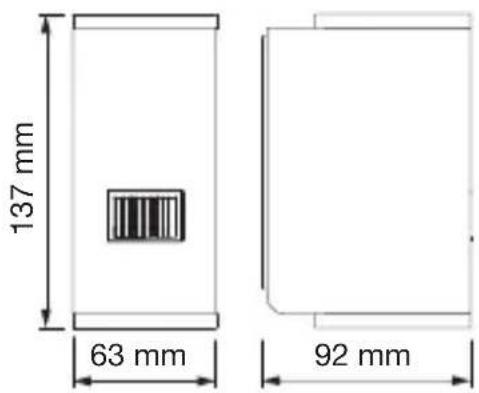 137 mm 63 mm 92 mm