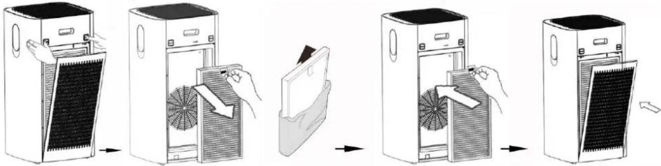 Emerio AP126308.1 - Take away the plastic bag of the composite filter: - 1