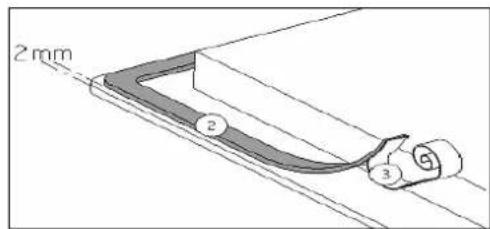 Frilec COMO80802F - How to stick the gasket: - 1