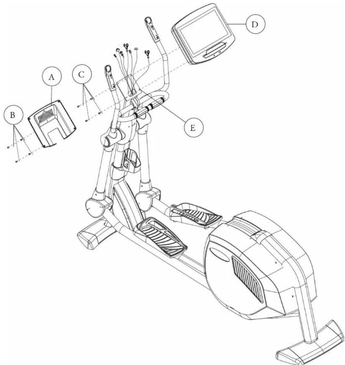 BH FITNESS LK700E CORE - ÉTAPE 5 : INSTALLER LA CONSOLE - 1