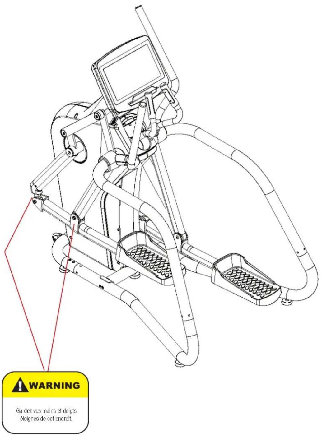 BH FITNESS LK700X CORE - ÉTIQUETTES D'AVERTISSEMENT - 1
