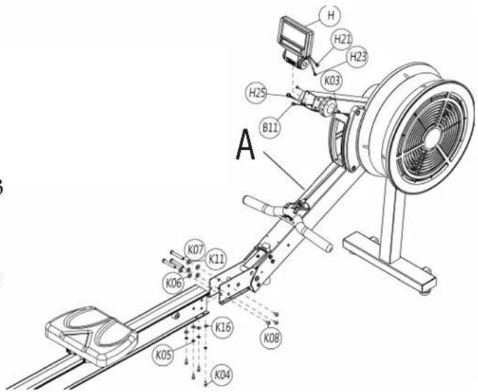 BH FITNESS LK700RW - PIÈCES D'ASSEMBLAGE - 2