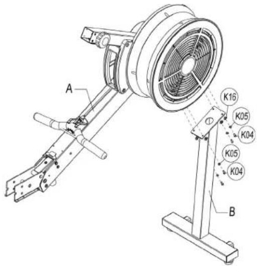 BH FITNESS LK700RW - Étape 3: fixez la glissière au châssis principal - 1