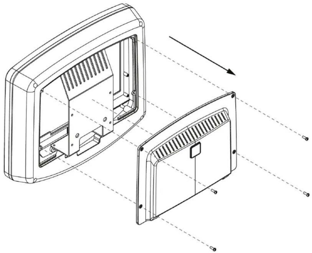 BH FITNESS LK700T CORE - ÉTAPE 6: ENLEVER LE COUVERCLE DERRIÈRE LA CONSOLE - 1