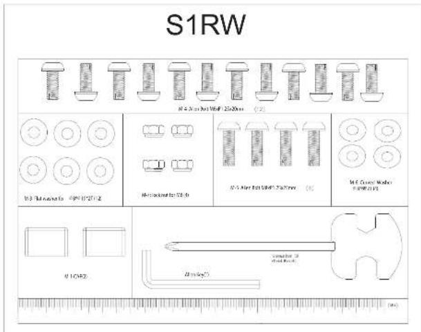 BH FITNESS S1RW - HARDWARE PACK - 1