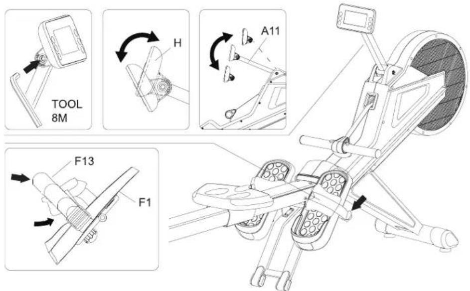 BH FITNESS LK500RW - Étape 11: réglage de la courroie - 1
