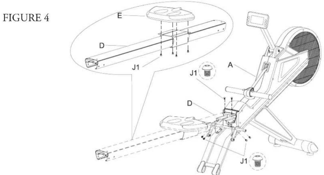 BH FITNESS LK500RW - Étape 4: assemblez le siège et la glissière supérieure - 1