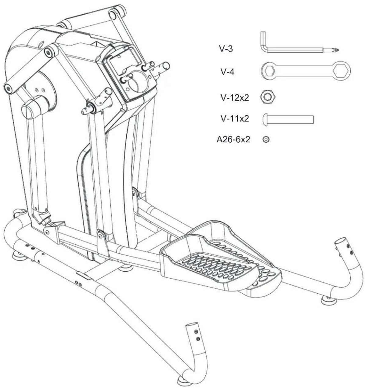 BH FITNESS S5XiBCOM - ASSEMBLY INSTRUCTIONS - 1