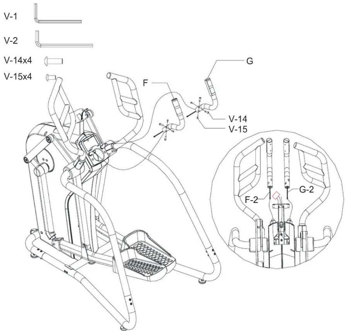 BH FITNESS S5XiBCOM - ASSEMBLY INSTRUCTIONS - 1