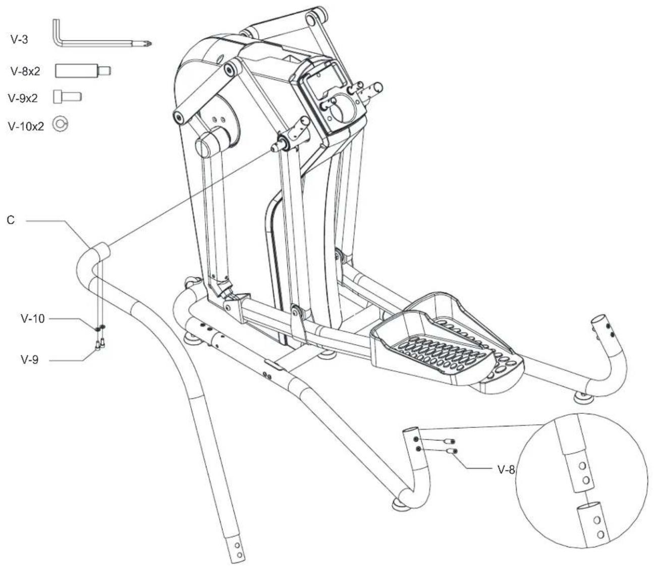 BH FITNESS S5XiBCOM - INSTRUCTIONS D'ASSEMBLAGE - 1