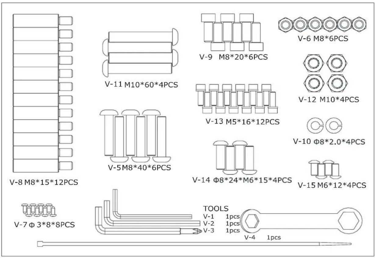 BH FITNESS S5XiBCOM - HARDWARE PACK - 1