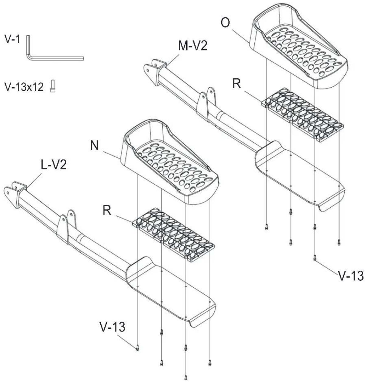 BH FITNESS S5XiBCOM - ASSEMBLY INSTRUCTIONS - 1
