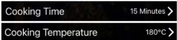Cooking Time 15 Minutes > Cooking Temperature 180°C >